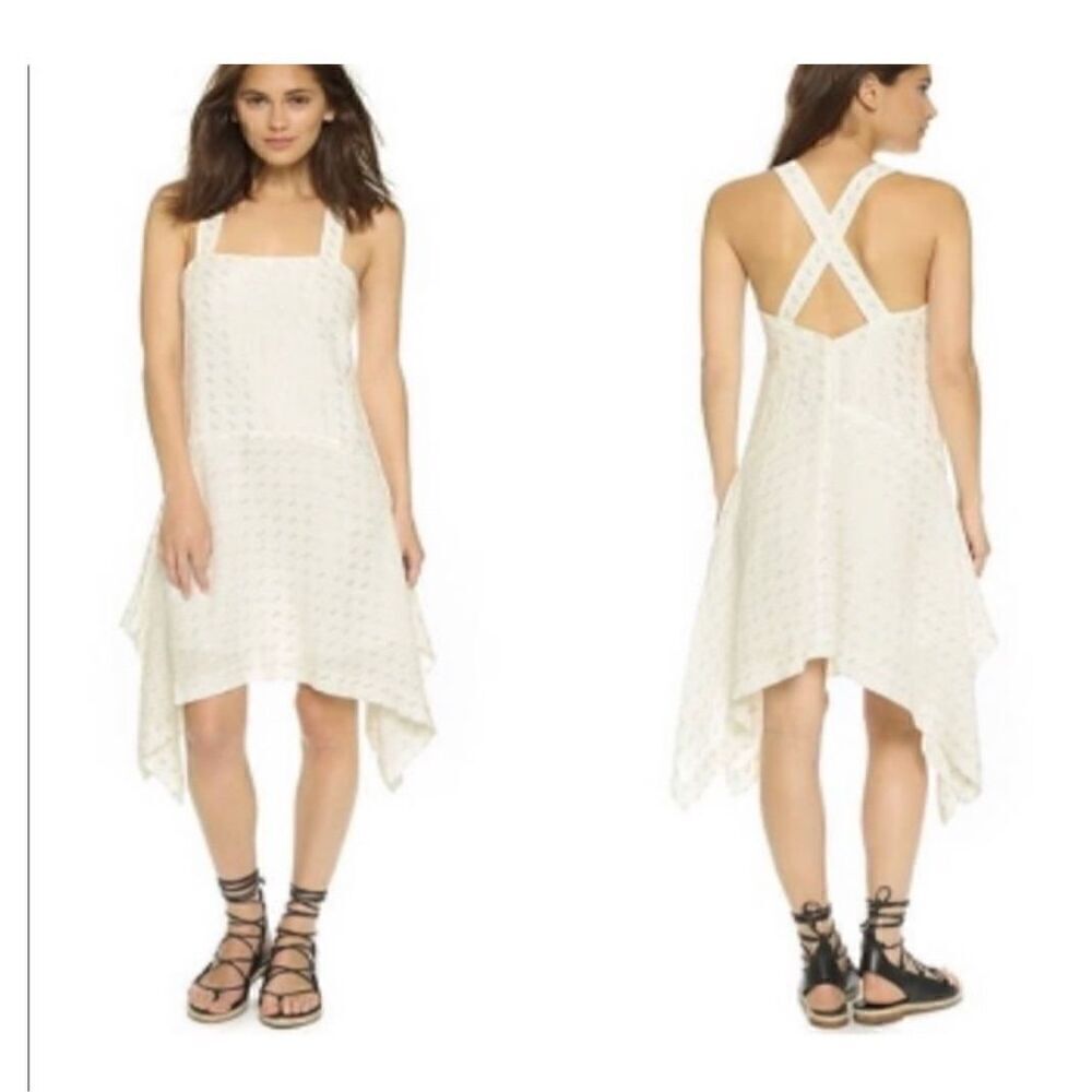 Club Monaco seanell flare ivory silver metallic design 0